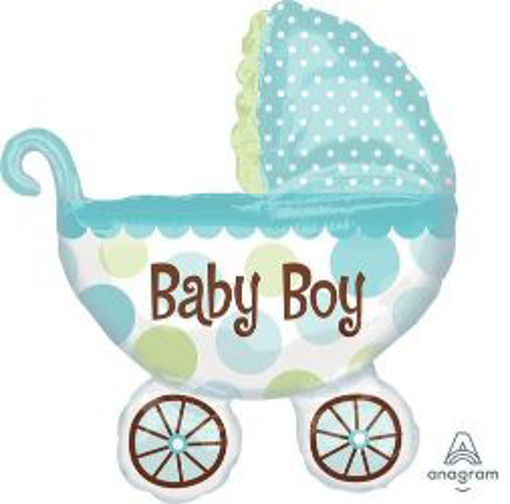 Picture of BABY BOY BUGGY FOIL BALLOON 28X31
